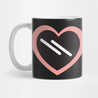 Pink Retro Heart Sunglasses Mug